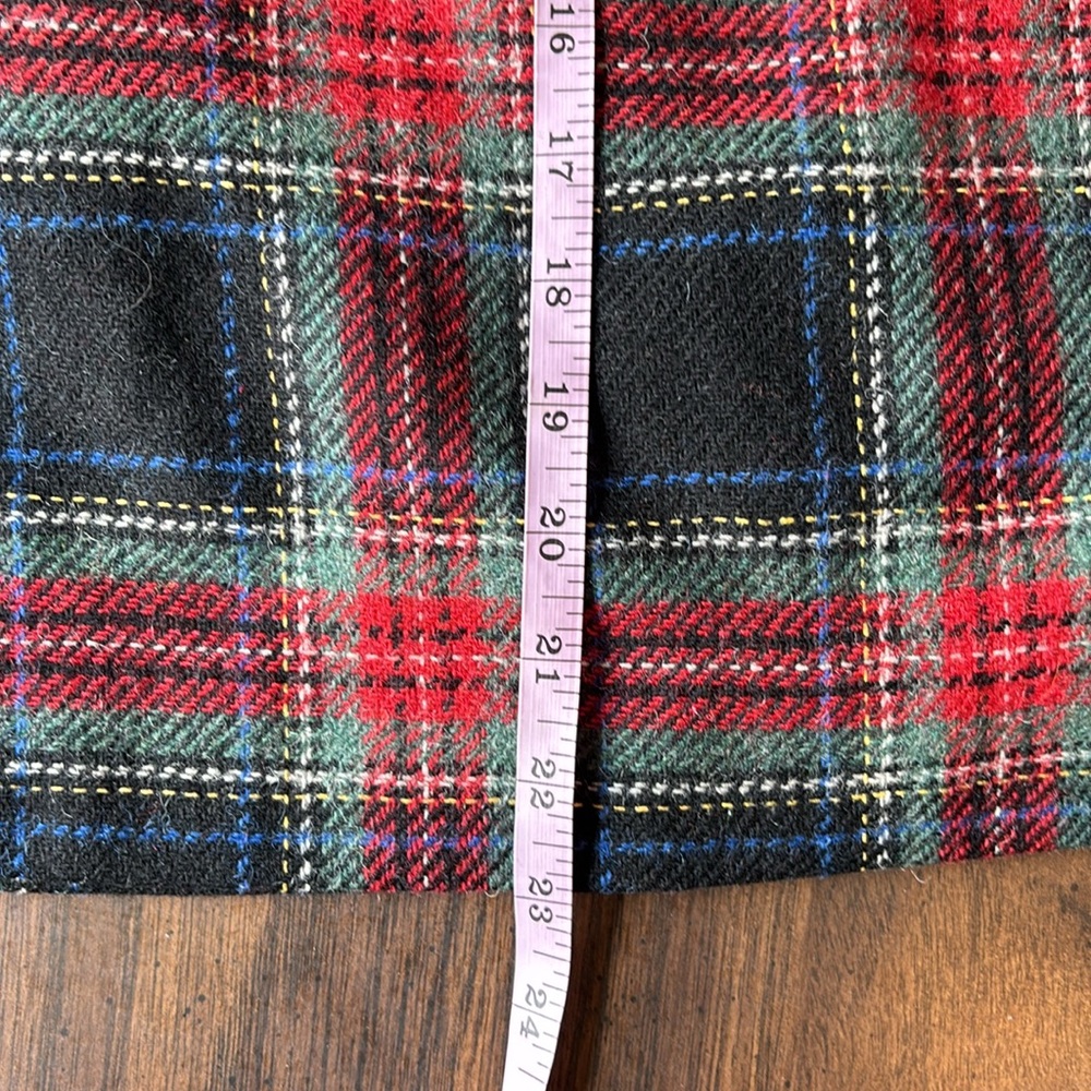 L.L. Bean Red and Black Plaid Pencil Skirt - Picture 10 of 12